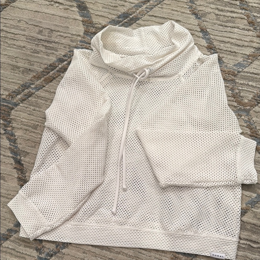 Koral Women's White Mesh Top